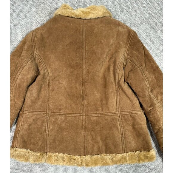 Y2K Vintage Rampage Jacket Womens Extra Large Brown Suede Shearling 90s Grunge - Picture 3 of 16